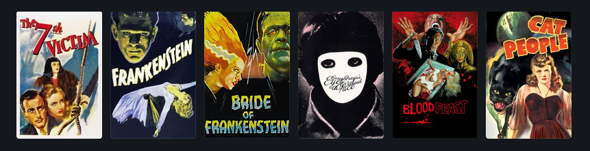 Movie posters of the movies listed below